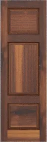 Raised  Panel  Sea  Isle  Walnut  Shutters
